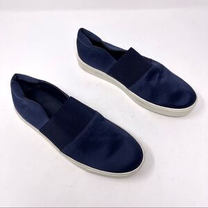 Vince Satin Blue Slip On Sneakers Size 7.5